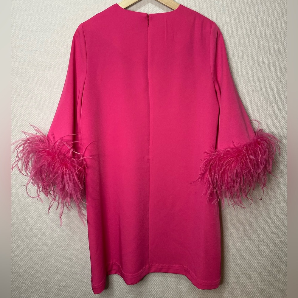 Tuckernuck Mod Mary Dress Hot Pink Feather Size Small - Picture 6 of 7